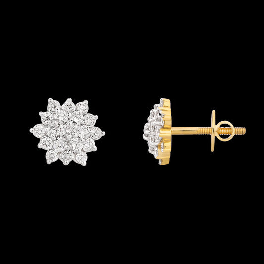 14K Rose Gold Diamond Earrings - 0.63ct VVS-VS-HI