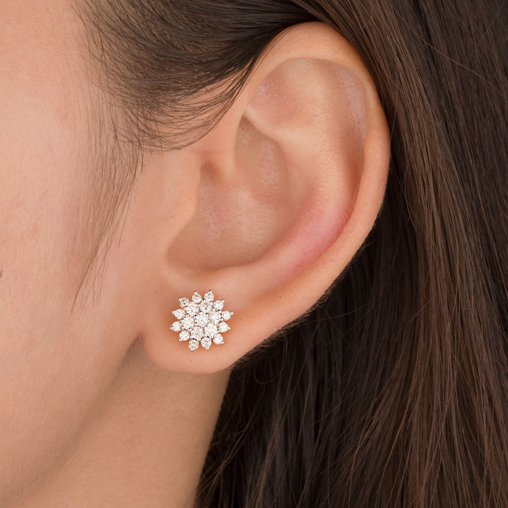 14K Rose Gold Diamond Earrings - 0.63ct VVS-VS-HI