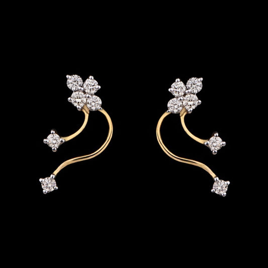 14K Yellow Gold Diamond Earrings - 0.26ct VS-GH