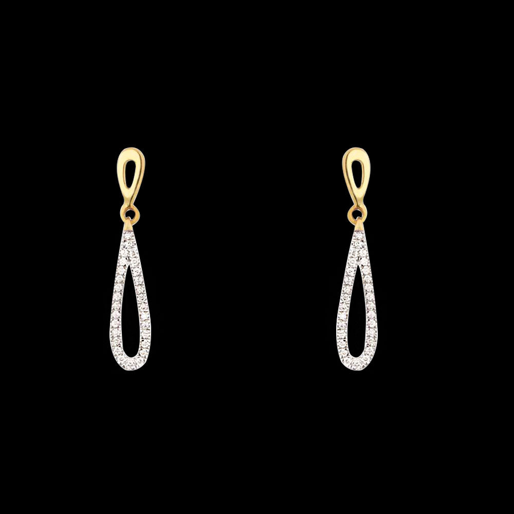 14K Yellow Gold Diamond Earrings - 0.21ct SI-IJ