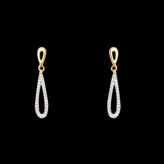 14K Yellow Gold Diamond Earrings - 0.21ct SI-IJ