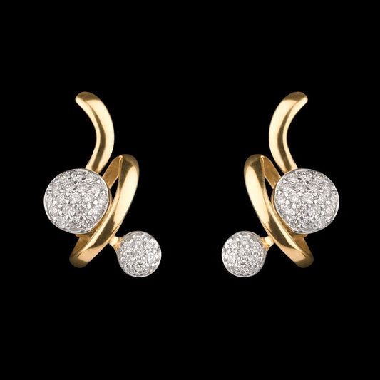 14K Yellow Gold Diamond Earrings - 0.17ct SI-IJ