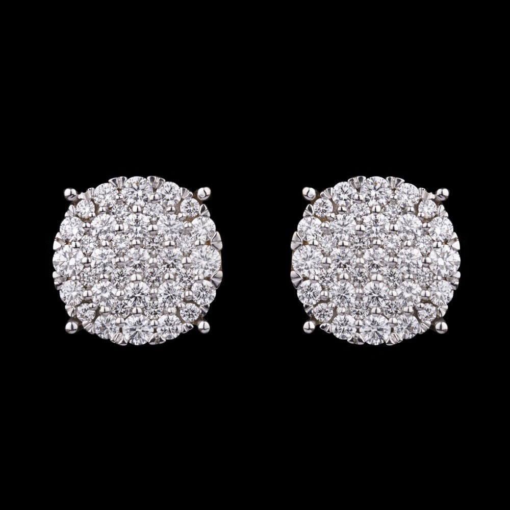 18K Yellow Gold Diamond Earrings - 1.63ct VS-SI-GH