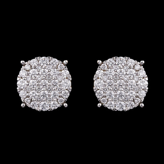 18K Yellow Gold Diamond Earrings - 1.63ct VS-SI-GH