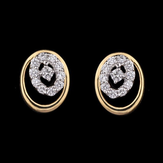 14K Yellow Gold Diamond Earrings - 0.39ct VS-HI