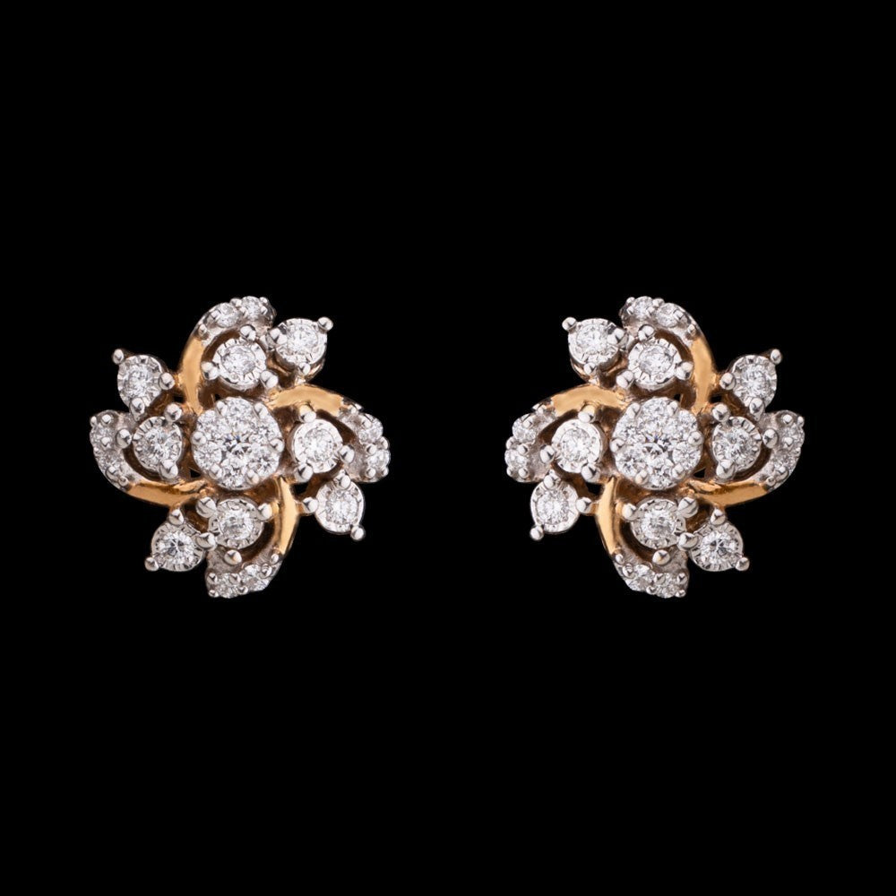 18K Yellow Gold Diamond Earrings - 0.27ct VVS-VS-FG