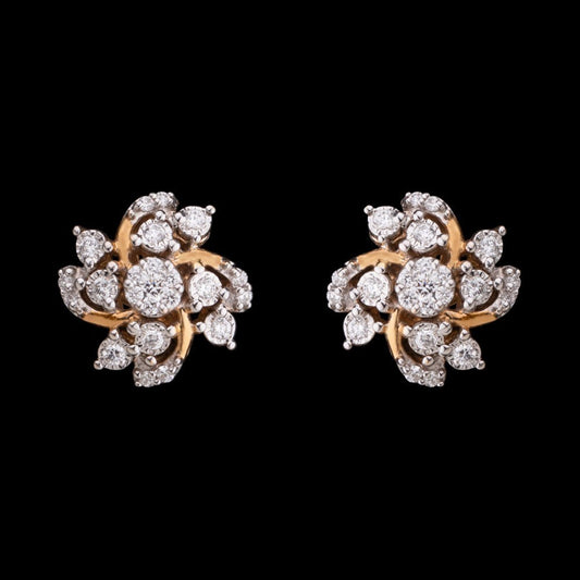 18K Yellow Gold Diamond Earrings - 0.27ct VVS-VS-FG