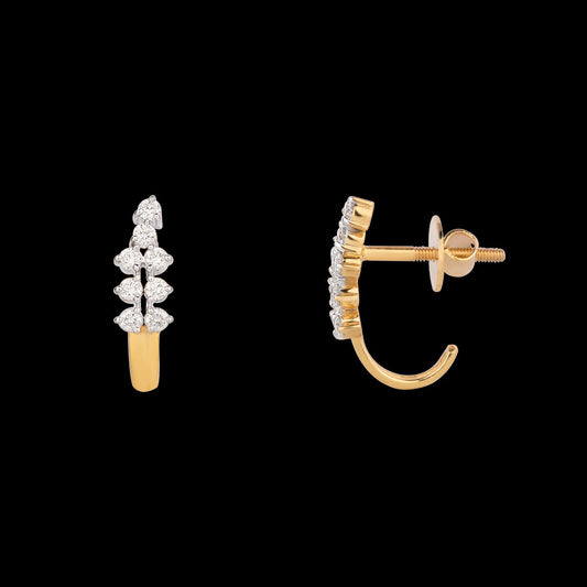 14K Yellow Gold Diamond Earrings - 0.33ct VVS-VS-HI