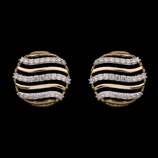 14K Yellow Gold Diamond Earrings - 0.6ct VS-HI
