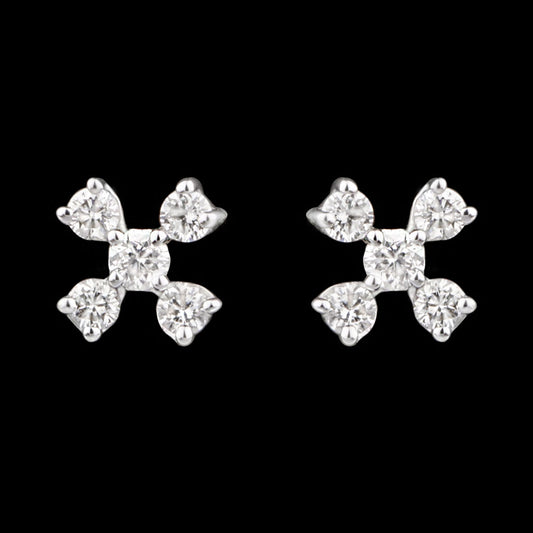 14K Yellow Gold Diamond Earrings - 0.16ct VS-SI-HI