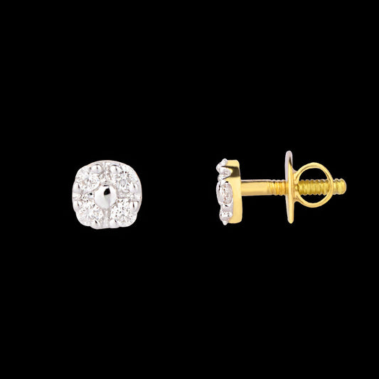 14K Yellow Gold Diamond Earrings - 0.08ct VVS-VS-GH