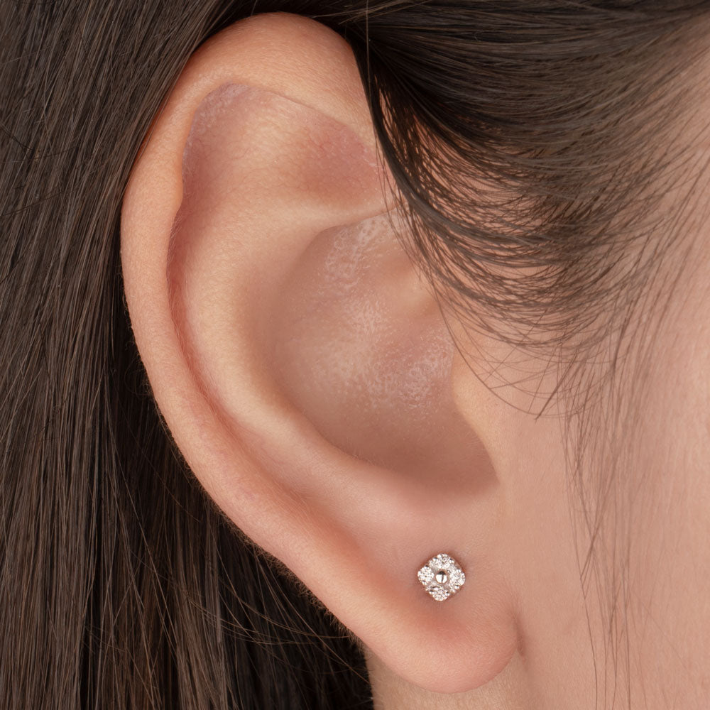 14K Yellow Gold Diamond Earrings - 0.08ct VVS-VS-GH