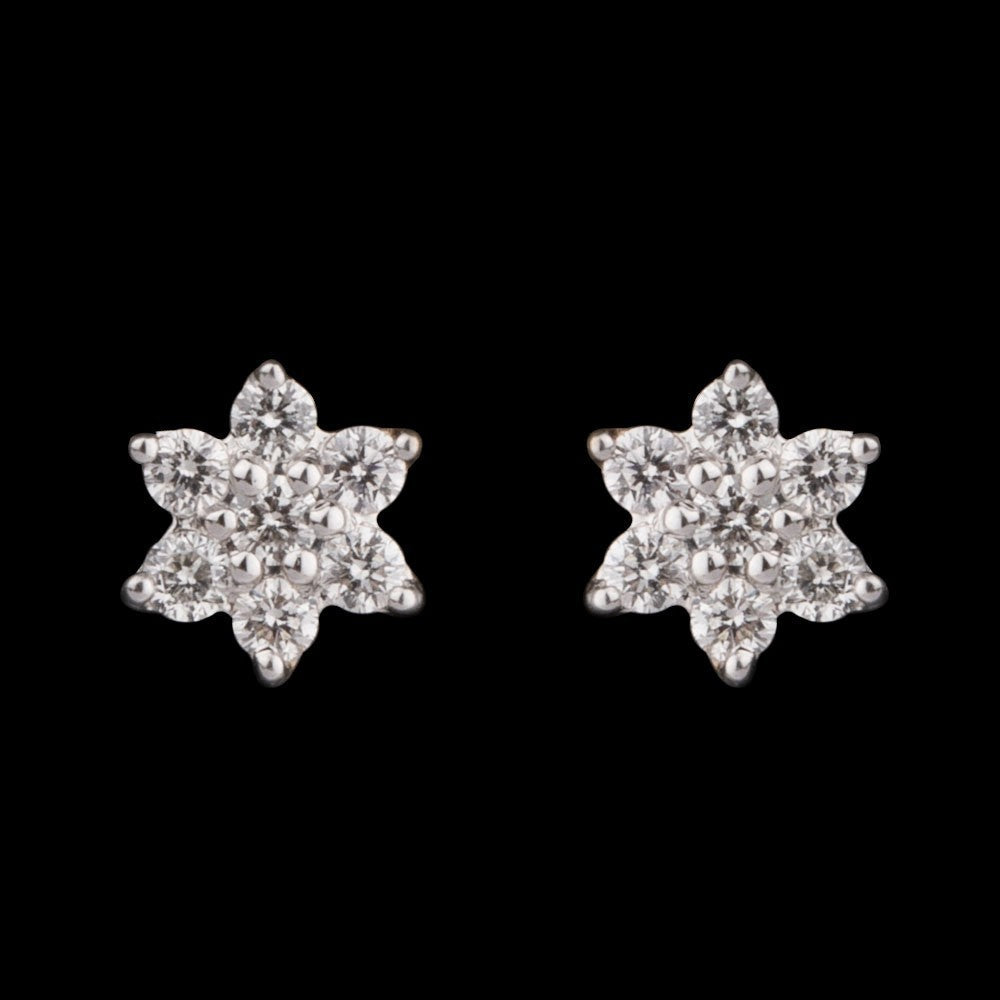 18K Yellow Gold Diamond Earrings - 0.25ct VS-GH