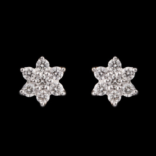 18K Yellow Gold Diamond Earrings - 0.25ct VS-GH