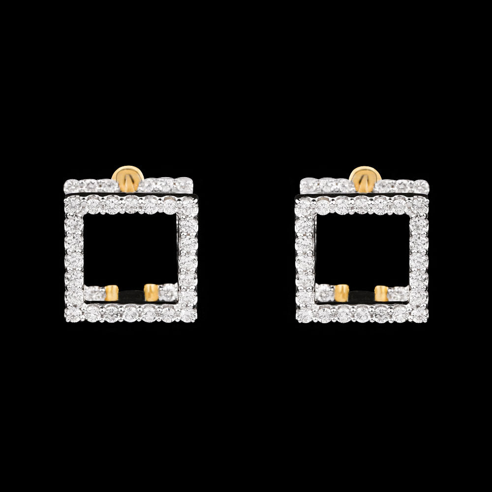 14K Yellow Gold Diamond Earrings - 0.917ct VVS-VS-HI