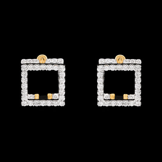 14K Yellow Gold Diamond Earrings - 0.917ct VVS-VS-HI