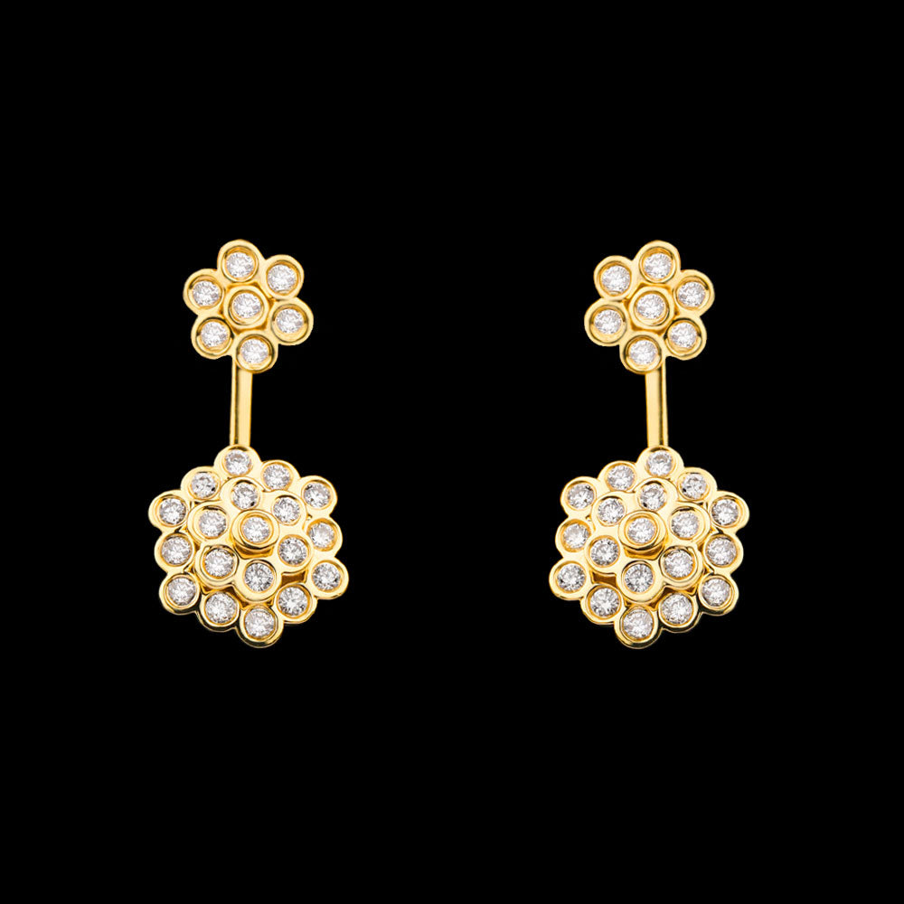 14K Yellow Gold Diamond Earrings - 0.73ct VVS-VS-IJ