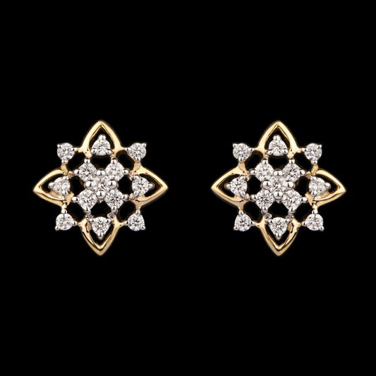 14K Yellow Gold Diamond Earrings - 0.27ct VS-GH