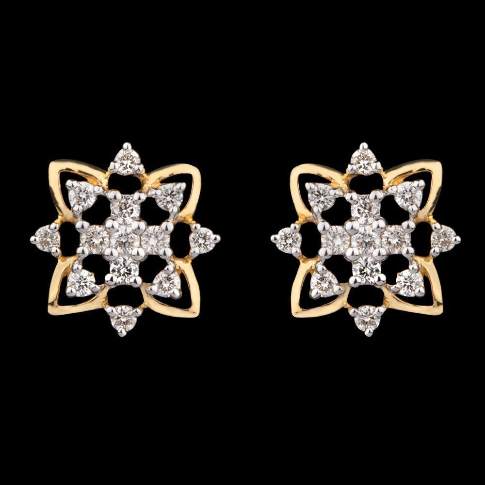 14K Yellow Gold Diamond Earrings - 0.25ct VVS-VS-GH