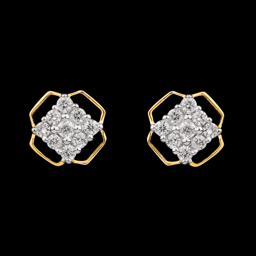 14K Yellow Gold Diamond Earrings - 0.19ct VVS-VS-IJ