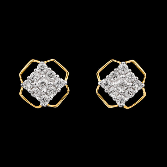 14K Yellow Gold Diamond Earrings - 0.19ct VVS-VS-IJ