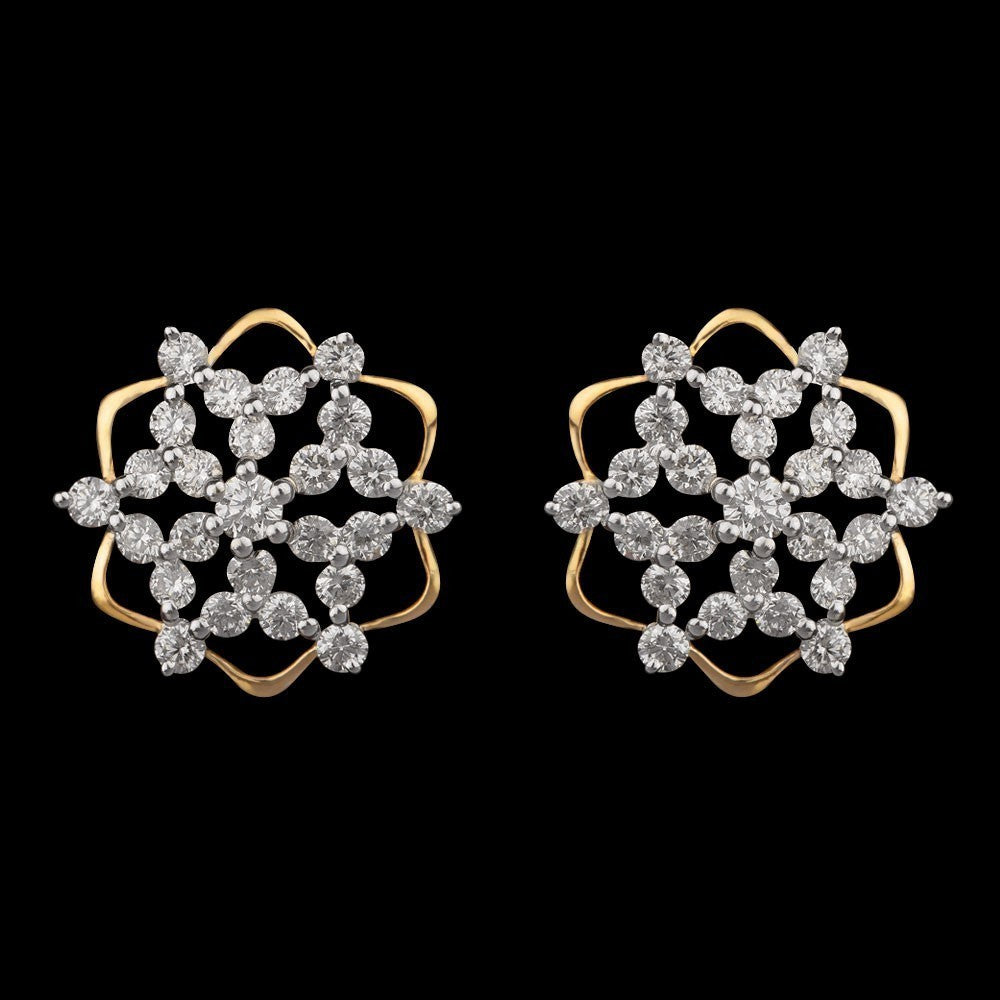 14K Yellow Gold Diamond Earrings - 0.7ct VVS-VS-GH