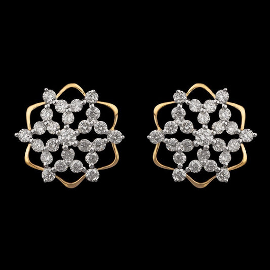 14K Yellow Gold Diamond Earrings - 0.7ct VVS-VS-GH