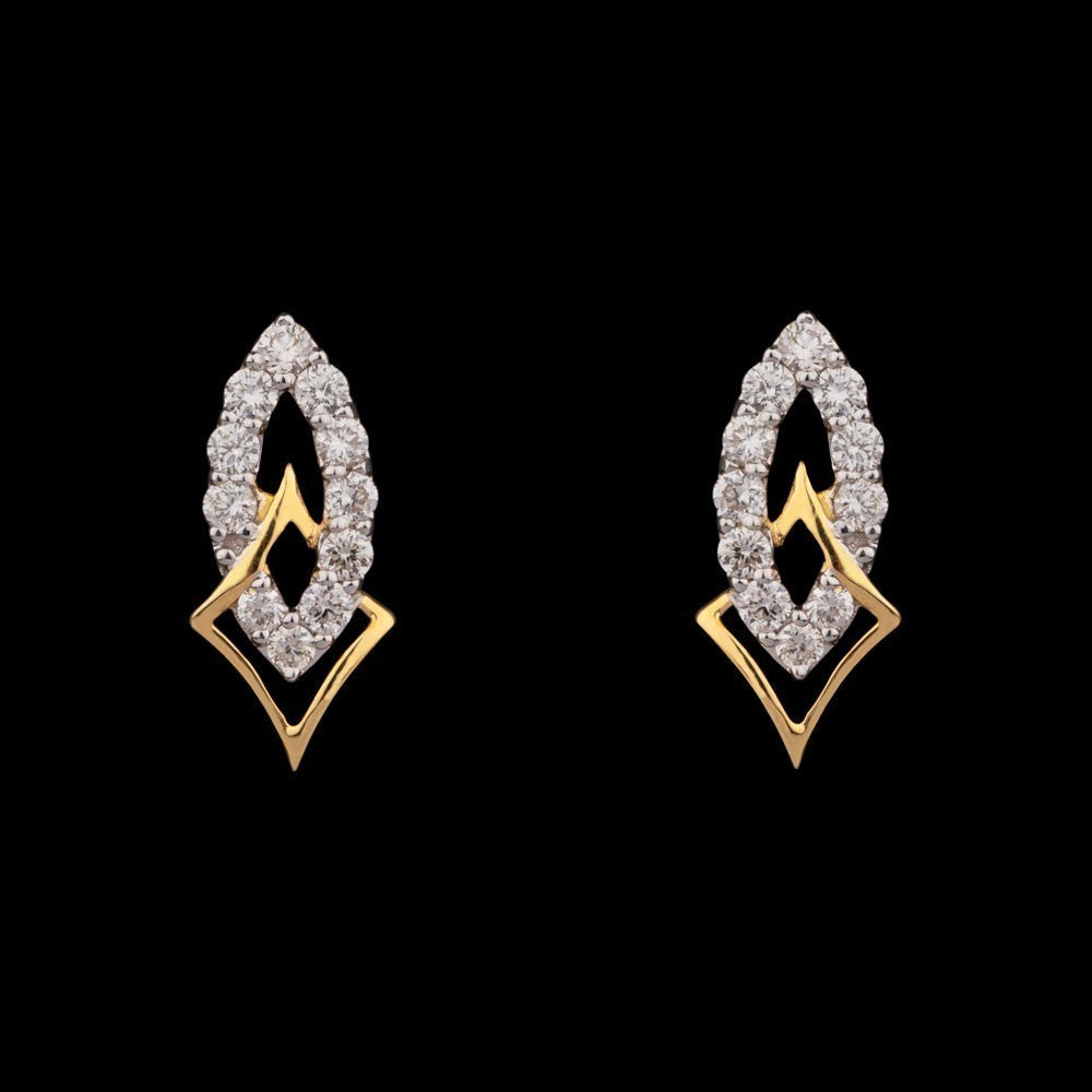 14K Yellow Gold Diamond Earrings - 0.44ct VS-SI-HI