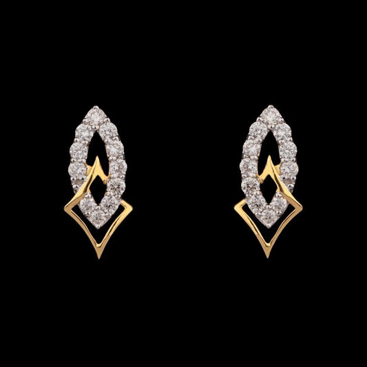 14K Yellow Gold Diamond Earrings - 0.44ct VS-SI-HI