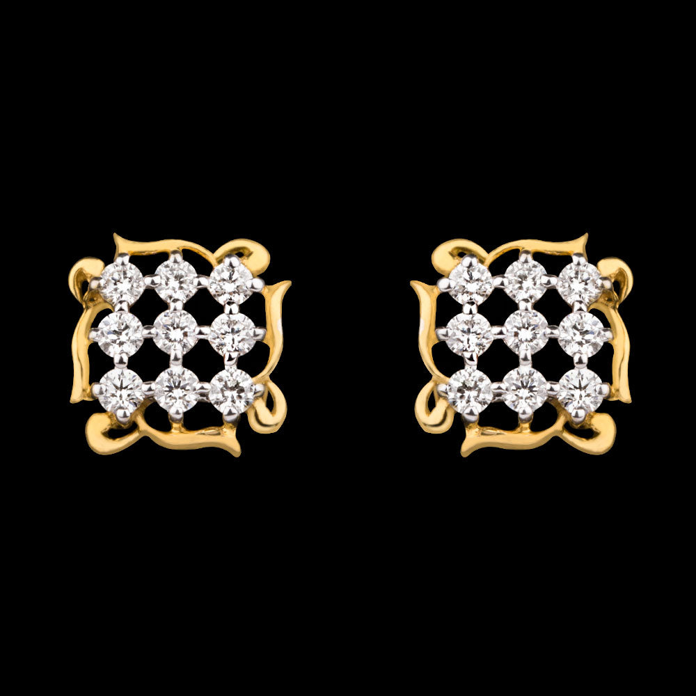 14K Yellow Gold Diamond Earrings - 0.32ct VVS-VS-HI