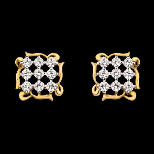 14K Yellow Gold Diamond Earrings - 0.32ct VVS-VS-HI