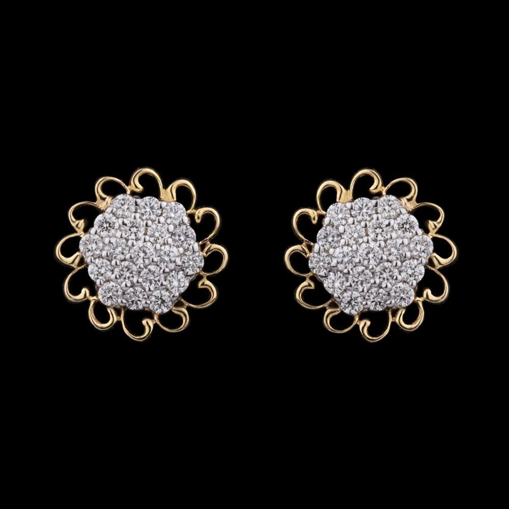 14K Yellow Gold Diamond Earrings - 0.5ct VVS-VS-GH