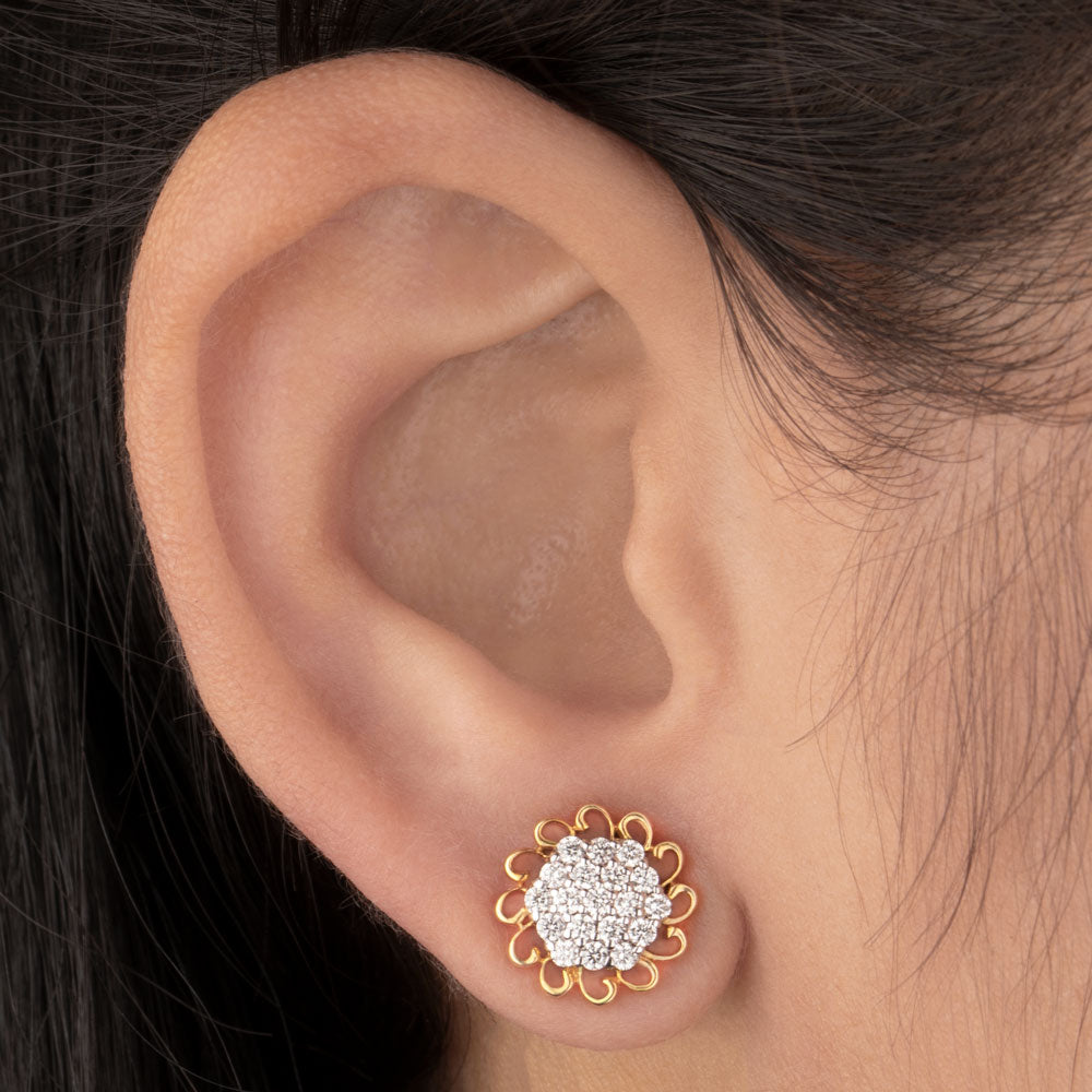 14K Yellow Gold Diamond Earrings - 0.5ct VVS-VS-GH