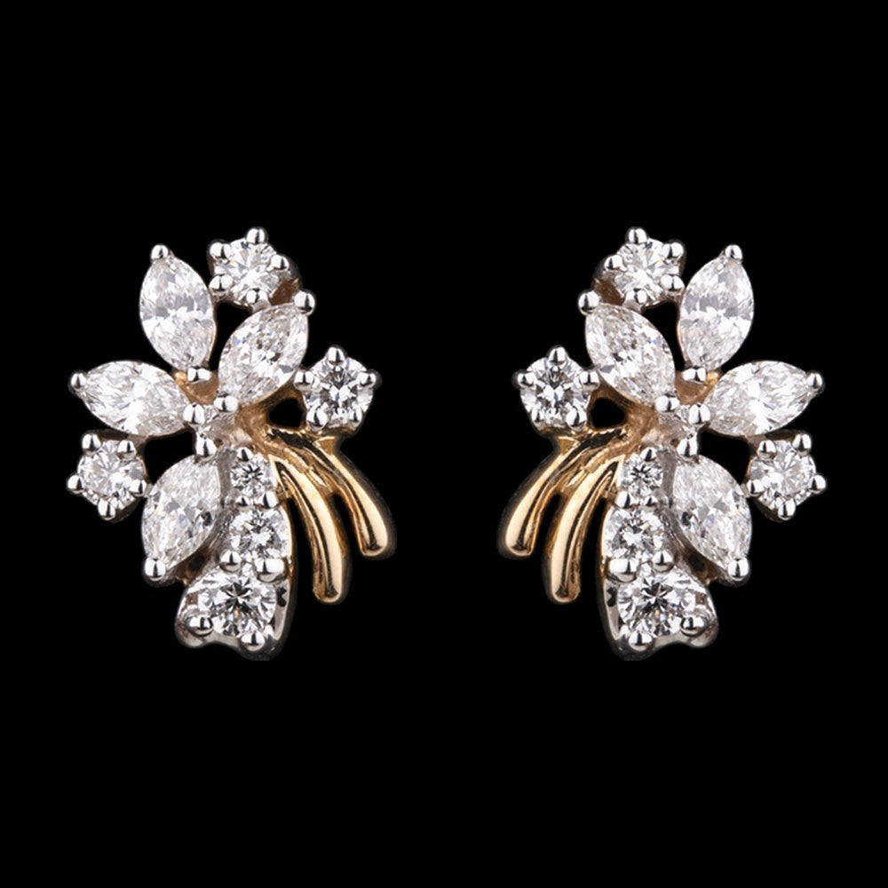 14K Yellow Gold Diamond Earrings - 0.61ct SI-GH