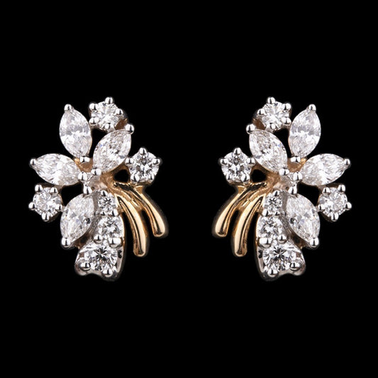 14K Yellow Gold Diamond Earrings - 0.61ct SI-GH