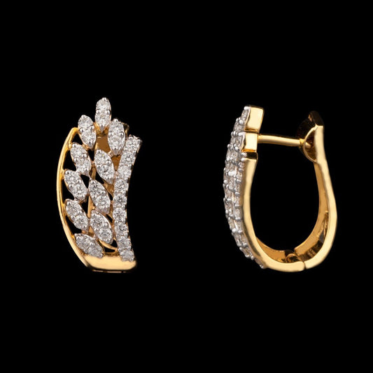 14K Yellow Gold Diamond Earrings - 0.78ct VVS-VS-GH