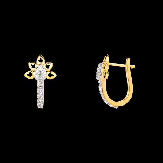 18K Yellow Gold Diamond Earrings - 0.562ct VVS-VS-GH