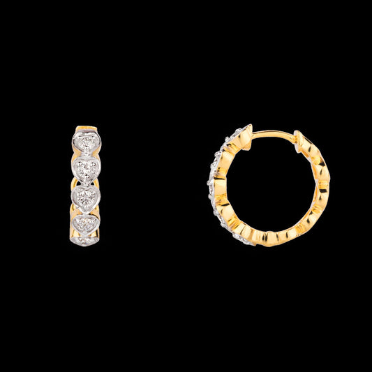 14K Yellow Gold Diamond Earrings - 0.281ct VVS-VS-GH