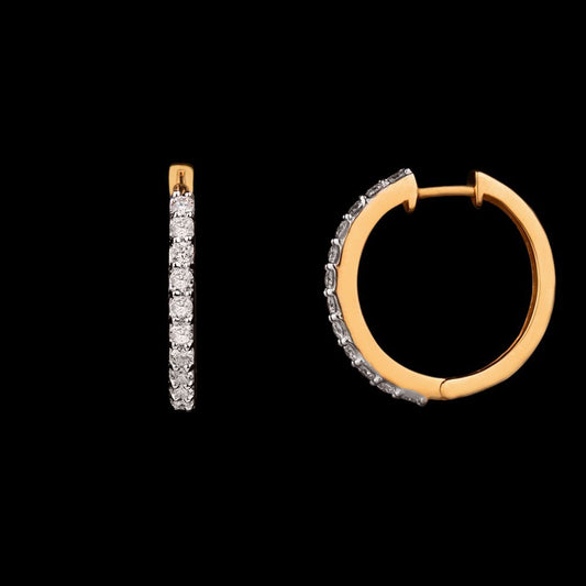 14K Yellow Gold Diamond Earrings - 0.49ct VVS-VS-HI