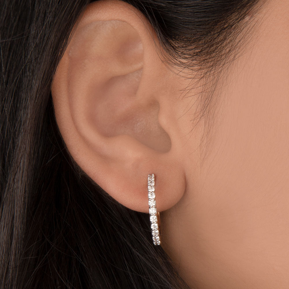 14K Yellow Gold Diamond Earrings - 0.49ct VVS-VS-HI