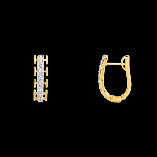 14K Yellow Gold Diamond Earrings - 0.47ct VVS-VS-HI