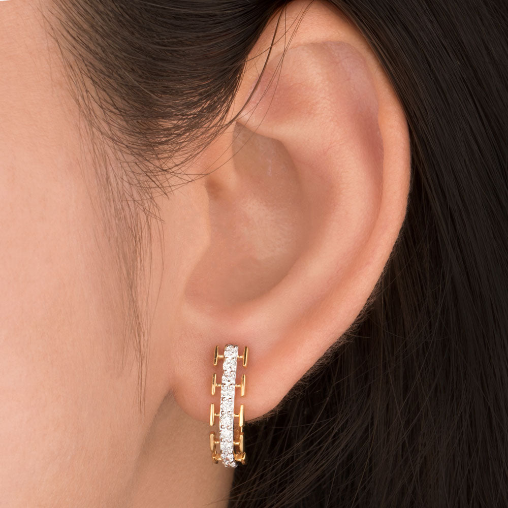 14K Yellow Gold Diamond Earrings - 0.47ct VVS-VS-HI