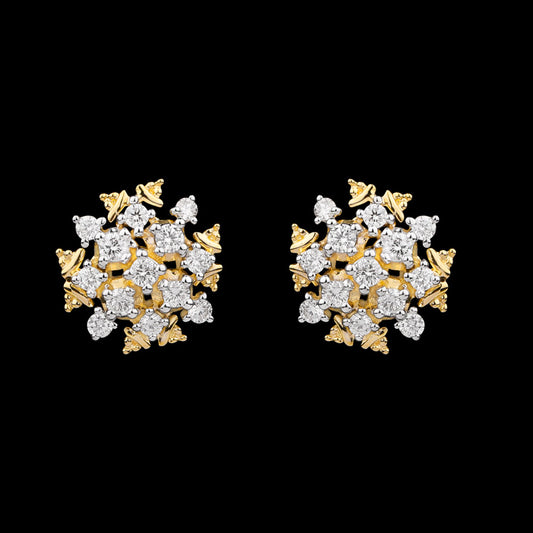 14K Yellow Gold Diamond Earrings - 0.52ct VVS-VS-HI