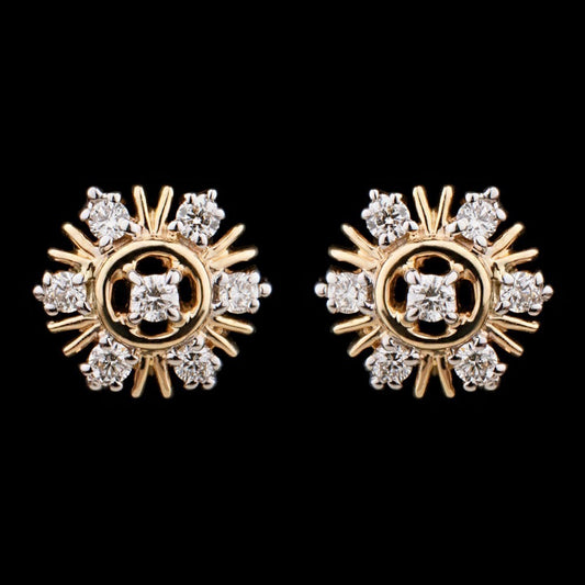 14K Yellow Gold Diamond Earrings - 0.23ct VVS-VS-HI