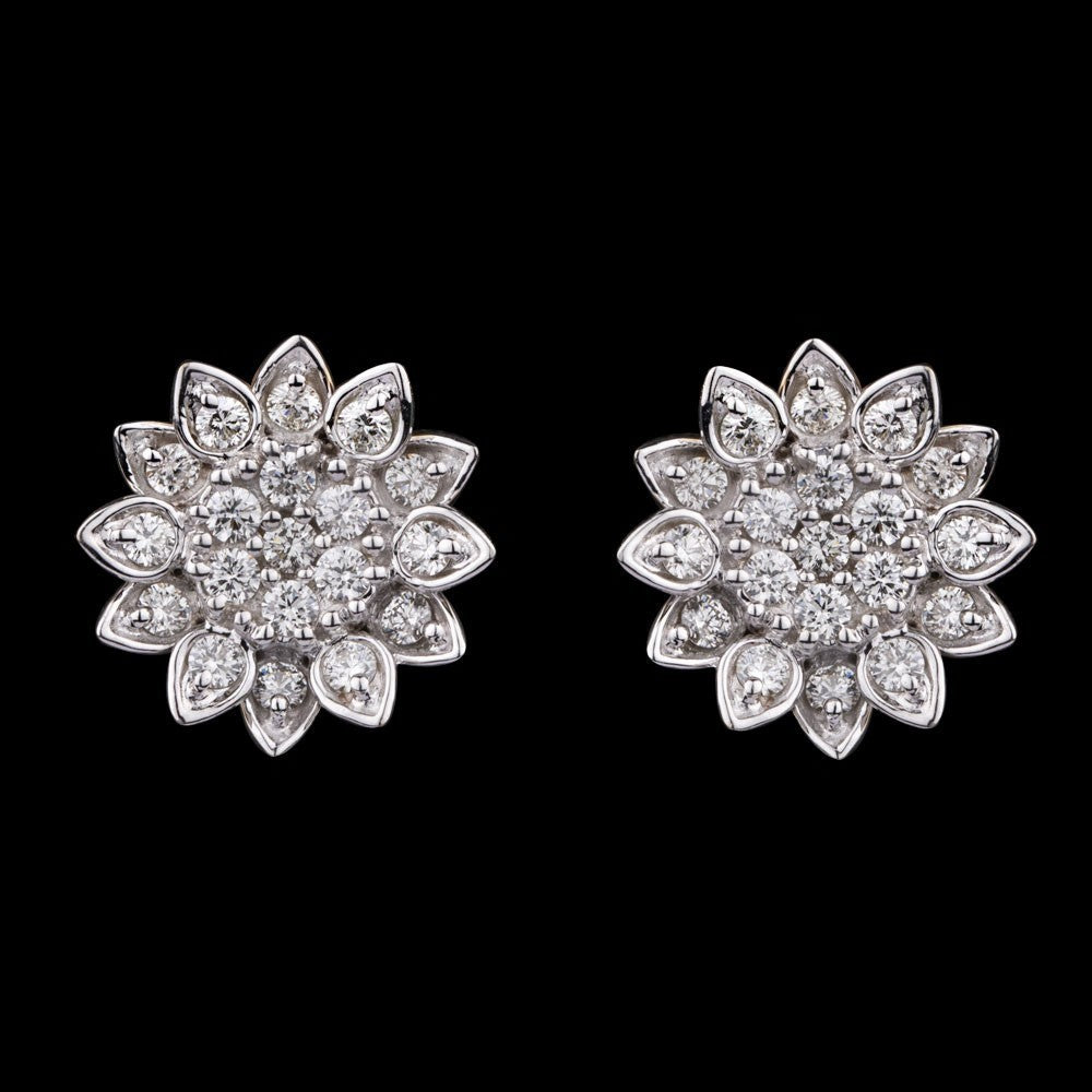 14K Yellow Gold Diamond Earrings - 0.8ct VVS-FG