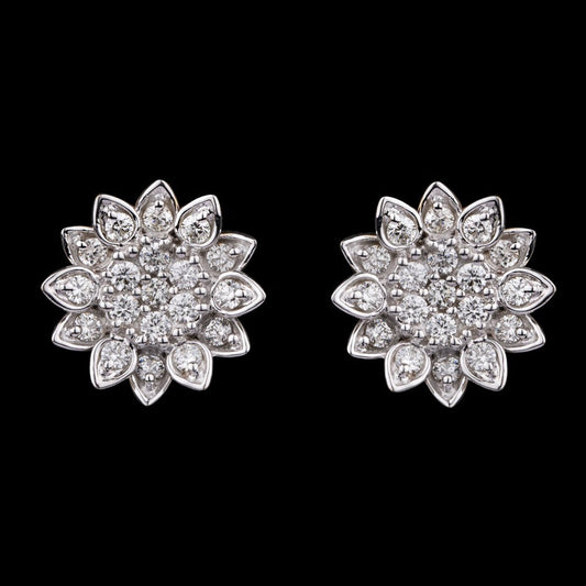 14K Yellow Gold Diamond Earrings - 0.8ct VVS-FG