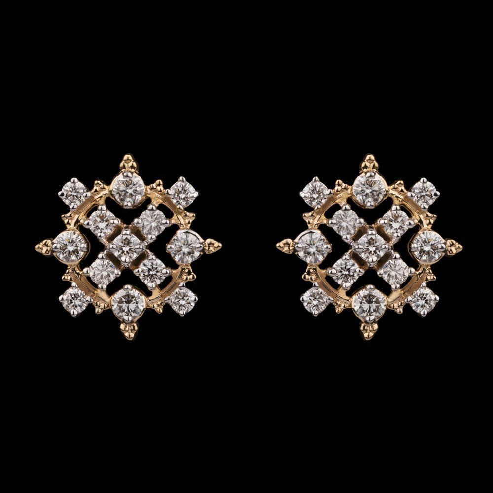 18K Yellow Gold Diamond Earrings - 0.77ct VS-GH