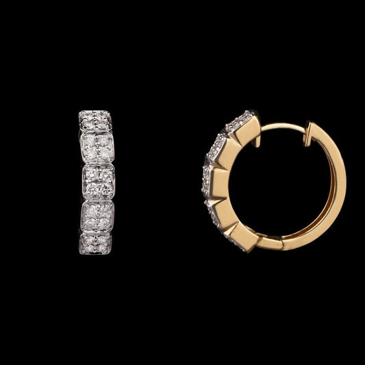14K Yellow Gold Diamond Earrings - 0.86ct VVS-VS-HI