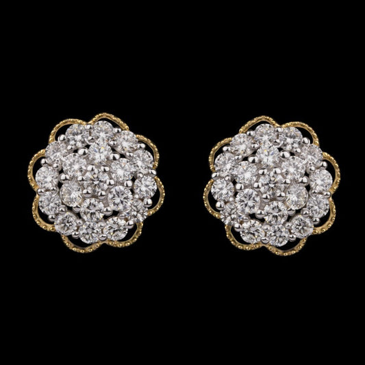 14K Yellow Gold Diamond Earrings - 0.91ct VVS-VS-HI