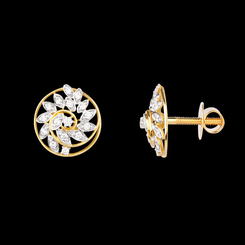 14K Yellow Gold Diamond Earrings - 0.6ct VVS-VS-HI